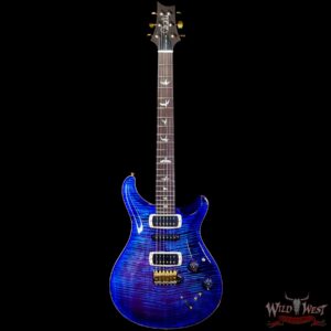 Paul Reed Smith PRS Wood Library 10 Top Modern Eagle V Stained Flame Maple Neck Brazilian Rosewood Board Violet Blue Burst - Image 3
