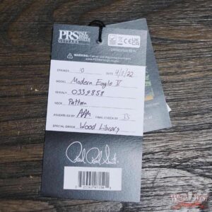 Paul Reed Smith PRS Wood Library 10 Top Modern Eagle V Stained Flame Maple Neck Brazilian Rosewood Board Copperhead - Image 12