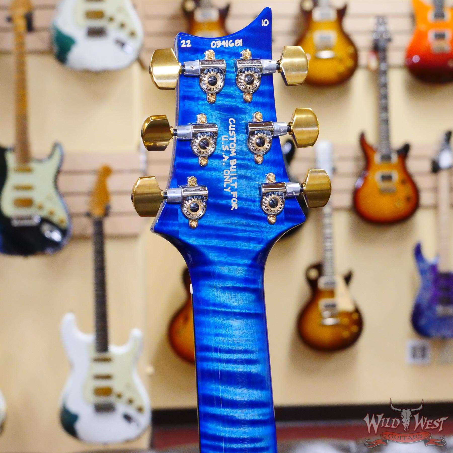 prs-wl-f10-mev-341681-d5__wwg.jpg Paul Reed Smith PRS Wood Library 10 Top Modern Eagle V ME5 Flame Maple Neck Brazilian Rosewood Board Faded Blue Burst - Image 10