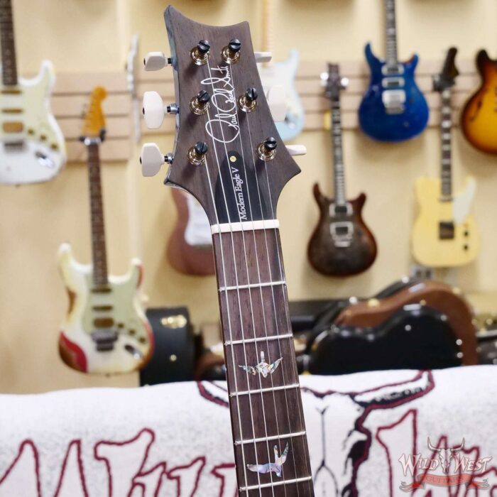 Paul Reed Smith PRS Wood Library 10 Top Modern Eagle V ME5 Flame Maple Neck Brazilian Rosewood Fingerboard River Blue 8.75 LBS (US Only / No International Shipping) - Image 7