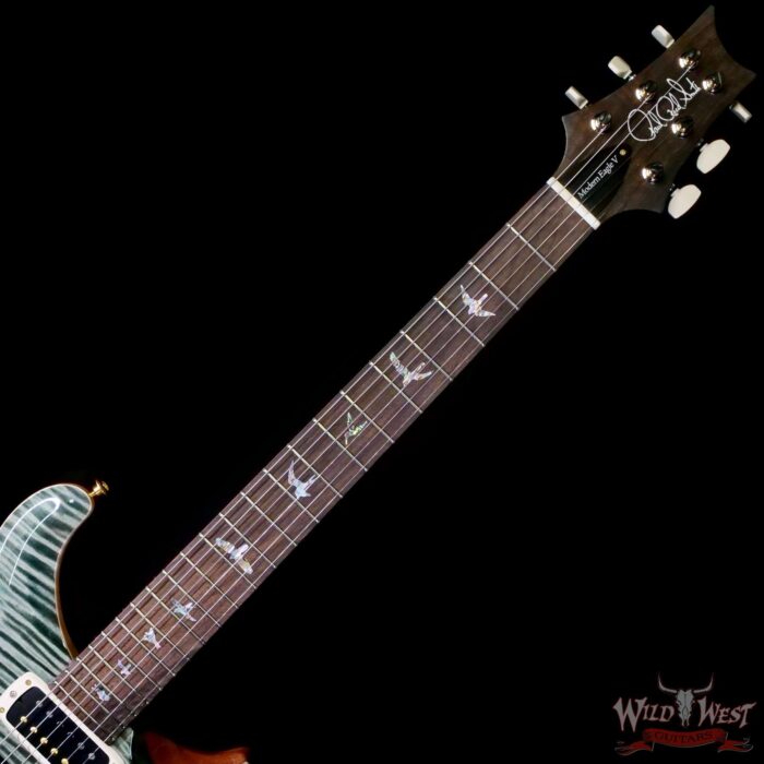 Paul Reed Smith PRS Wood Library 10 Top Modern Eagle V ME5 Flame Maple Neck Brazilian Rosewood Fingerboard Trampas Green 8.80 LBS (US Only / No International Shipping) - Image 4