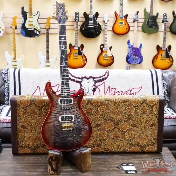 Paul Reed Smith PRS Wood Library 10 Top Modern Eagle V ME5 Flame Maple Neck Brazilian Rosewood Board Charcoal Cherry Burst - Image 6