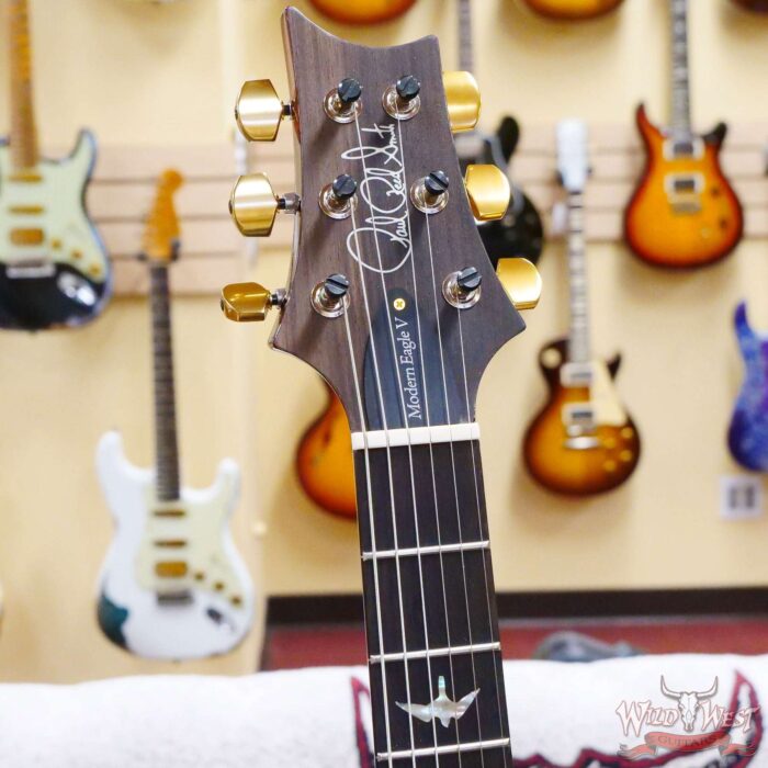 Paul Reed Smith PRS Wood Library 10 Top Modern Eagle V ME5 Flame Maple Neck Brazilian Rosewood Board Charcoal Cherry Burst - Image 7