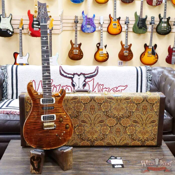 Paul Reed Smith PRS Wood Library 10 Top Modern Eagle V Stained Flame Maple Neck Brazilian Rosewood Board Copperhead - Image 6