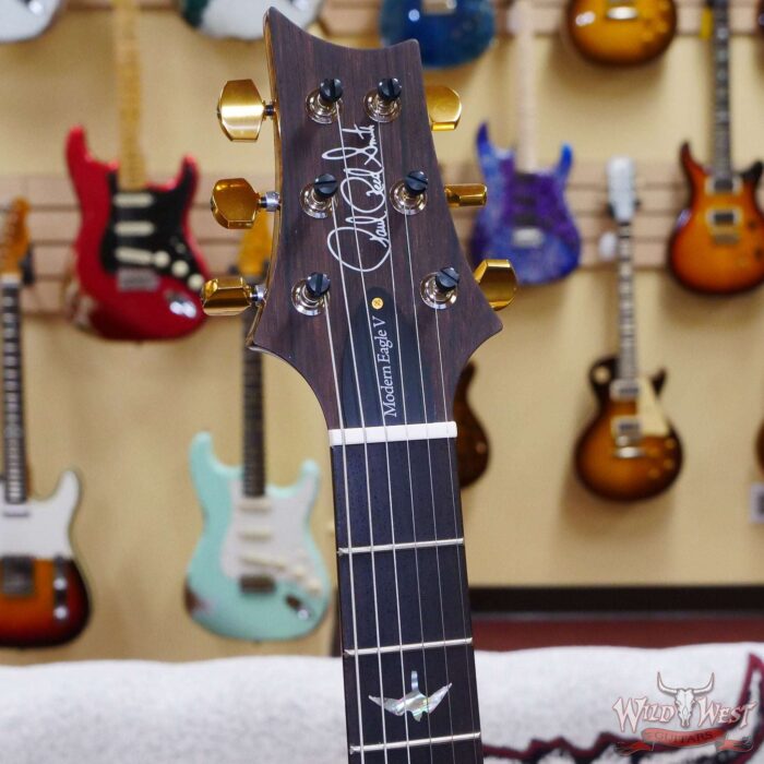 Paul Reed Smith PRS Wood Library 10 Top Modern Eagle V Stained Flame Maple Neck Brazilian Rosewood Board Copperhead - Image 7