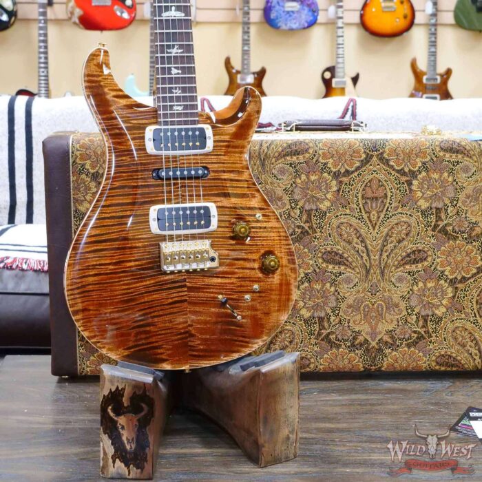 Paul Reed Smith PRS Wood Library 10 Top Modern Eagle V Stained Flame Maple Neck Brazilian Rosewood Board Copperhead - Image 8