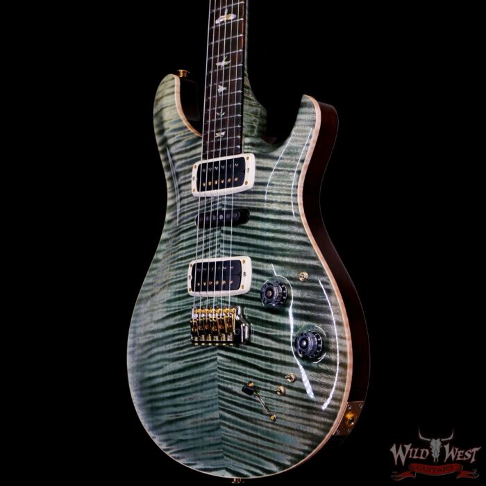 Paul Reed Smith PRS Wood Library 10 Top Modern Eagle V ME5 Flame Maple Neck Brazilian Rosewood Board Trampas Green - Image 2
