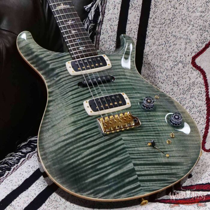 Paul Reed Smith PRS Wood Library 10 Top Modern Eagle V ME5 Flame Maple Neck Brazilian Rosewood Board Trampas Green - Image 8