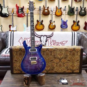 Paul Reed Smith PRS Wood Library 10 Top Modern Eagle V Flame Maple Neck Brazilian Rosewood Board Violet Blue Burst - Image 6