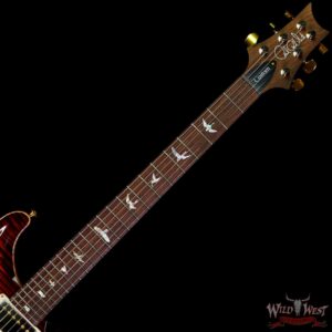 Paul Reed Smith Wood Library 10 Top Custom 24 Piezo P24 Stained Flame Maple Neck Brazilian Rosewood Board Copperhead Burst - Image 4