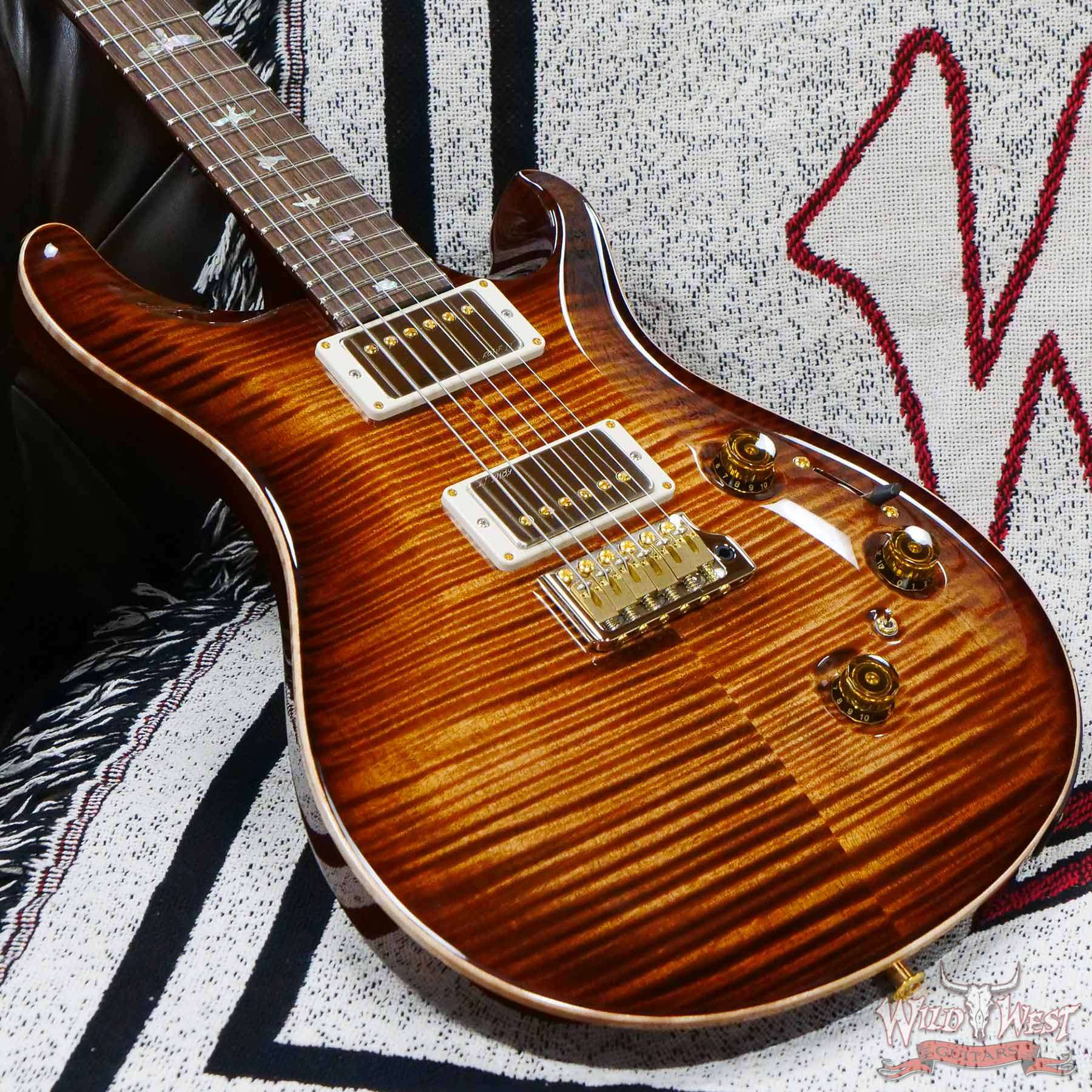 prs-wl-f10-p24-326751-d3__wwg.jpg Paul Reed Smith Wood Library 10 Top Custom 24 Piezo P24 Stained Flame Maple Neck Brazilian Rosewood Board Copperhead Burst - Image 8