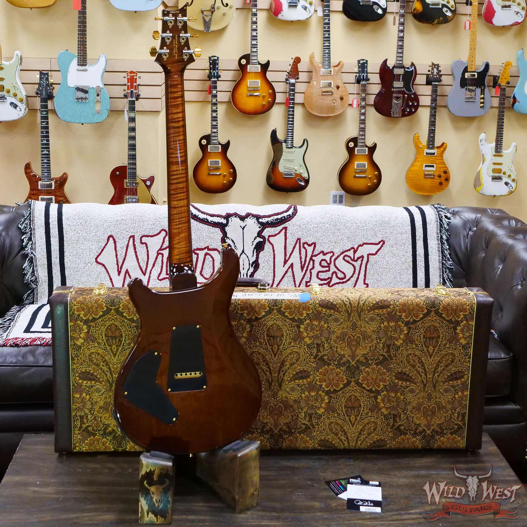 prs-wl-f10-p24-326751-d4__wwg.jpg Paul Reed Smith Wood Library 10 Top Custom 24 Piezo P24 Stained Flame Maple Neck Brazilian Rosewood Board Copperhead Burst - Image 9