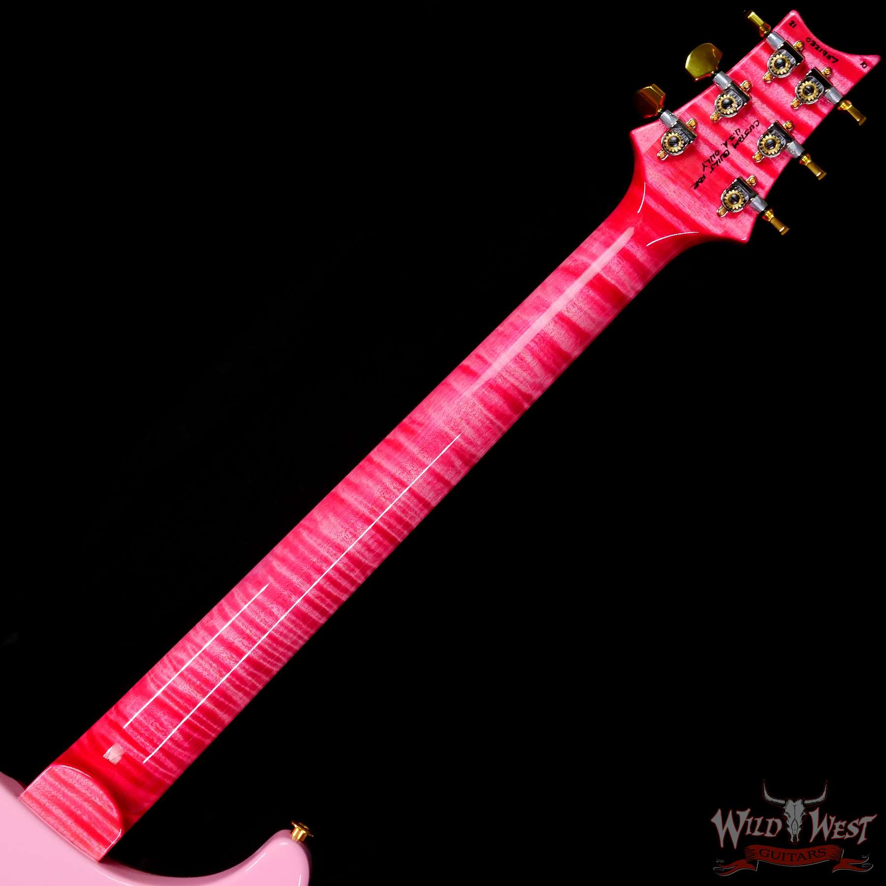 prs-wl-f10-p24-bonniepink-321957-c3__wwg.jpg Paul Reed Smith PRS Wood Library 10 Top Custom 24 Piezo P24 Stained Flame Maple Neck Brazilian Rosewood Board Bonnie Pink - Image 5
