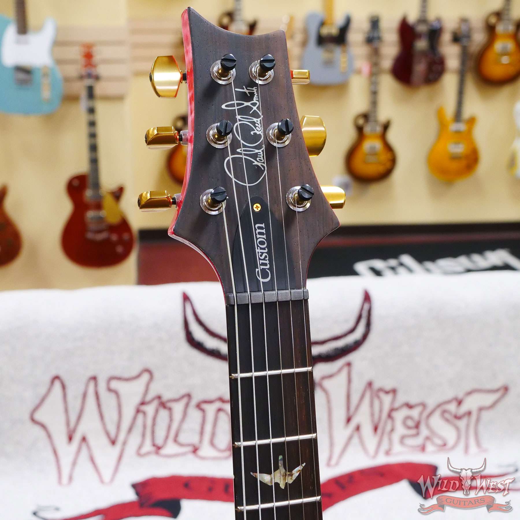 prs-wl-f10-p24-bonniepink-321957-d2__wwg.jpg Paul Reed Smith PRS Wood Library 10 Top Custom 24 Piezo P24 Stained Flame Maple Neck Brazilian Rosewood Board Bonnie Pink - Image 7