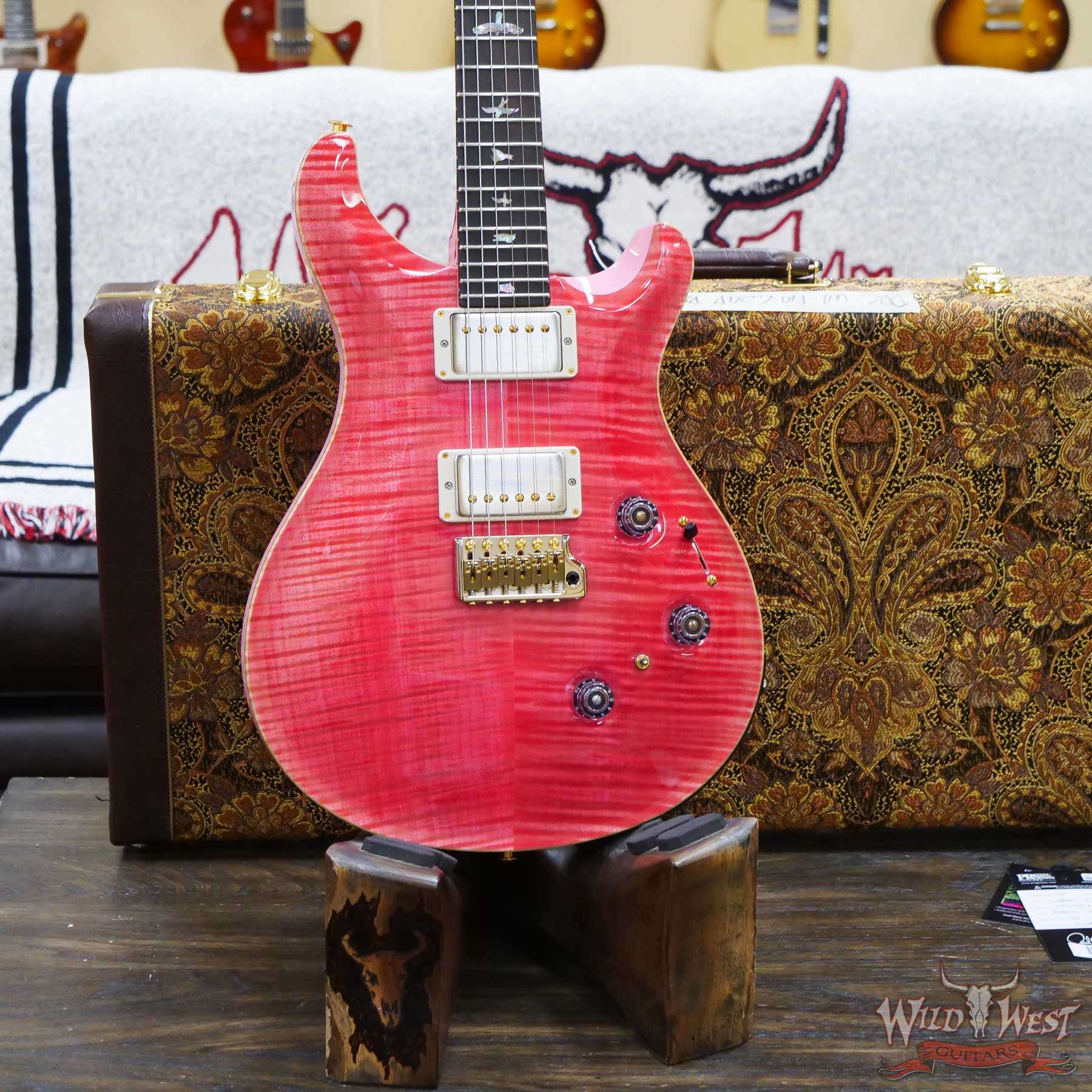prs-wl-f10-p24-bonniepink-321957-d3__wwg.jpg Paul Reed Smith PRS Wood Library 10 Top Custom 24 Piezo P24 Stained Flame Maple Neck Brazilian Rosewood Board Bonnie Pink - Image 8