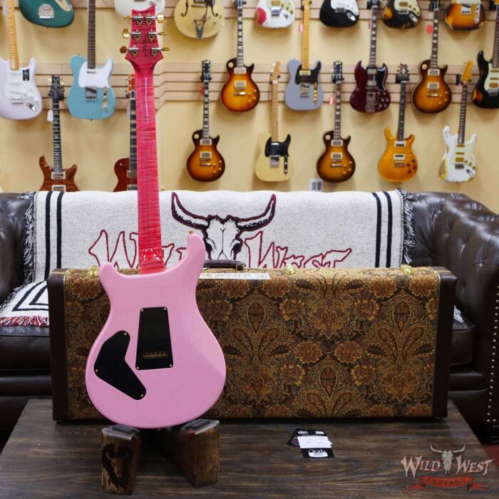 Paul Reed Smith PRS Wood Library 10 Top Custom 24 Piezo P24 Stained Flame Maple Neck Brazilian Rosewood Board Bonnie Pink - Image 9