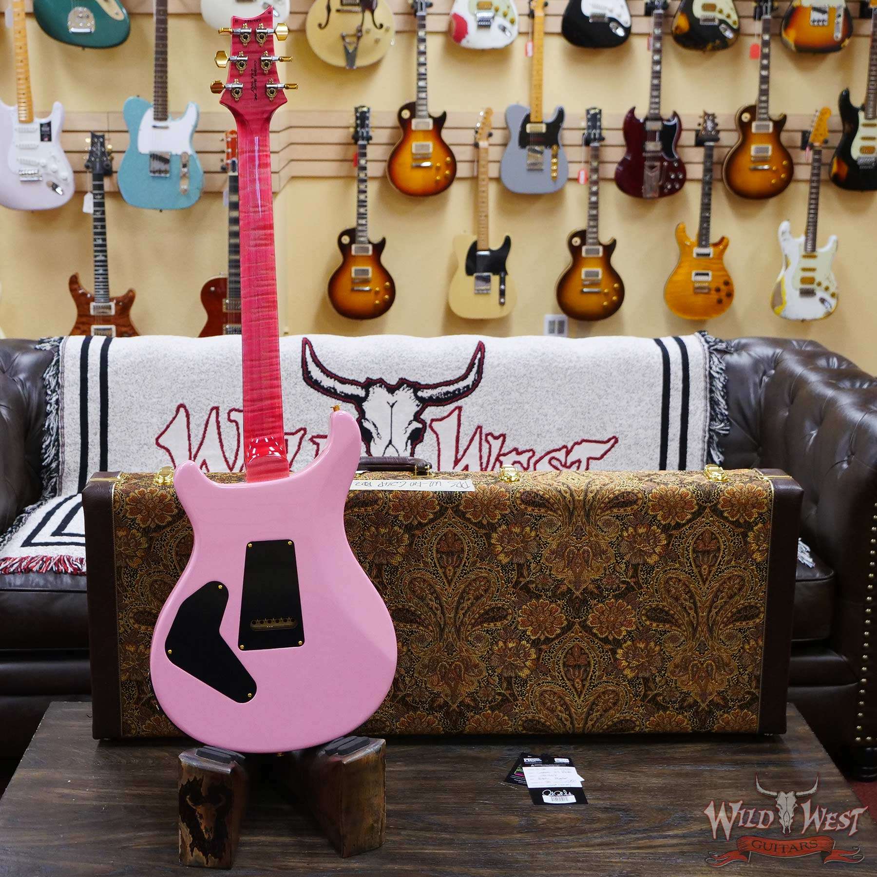 prs-wl-f10-p24-bonniepink-321957-d4__wwg.jpg Paul Reed Smith PRS Wood Library 10 Top Custom 24 Piezo P24 Stained Flame Maple Neck Brazilian Rosewood Board Bonnie Pink - Image 9
