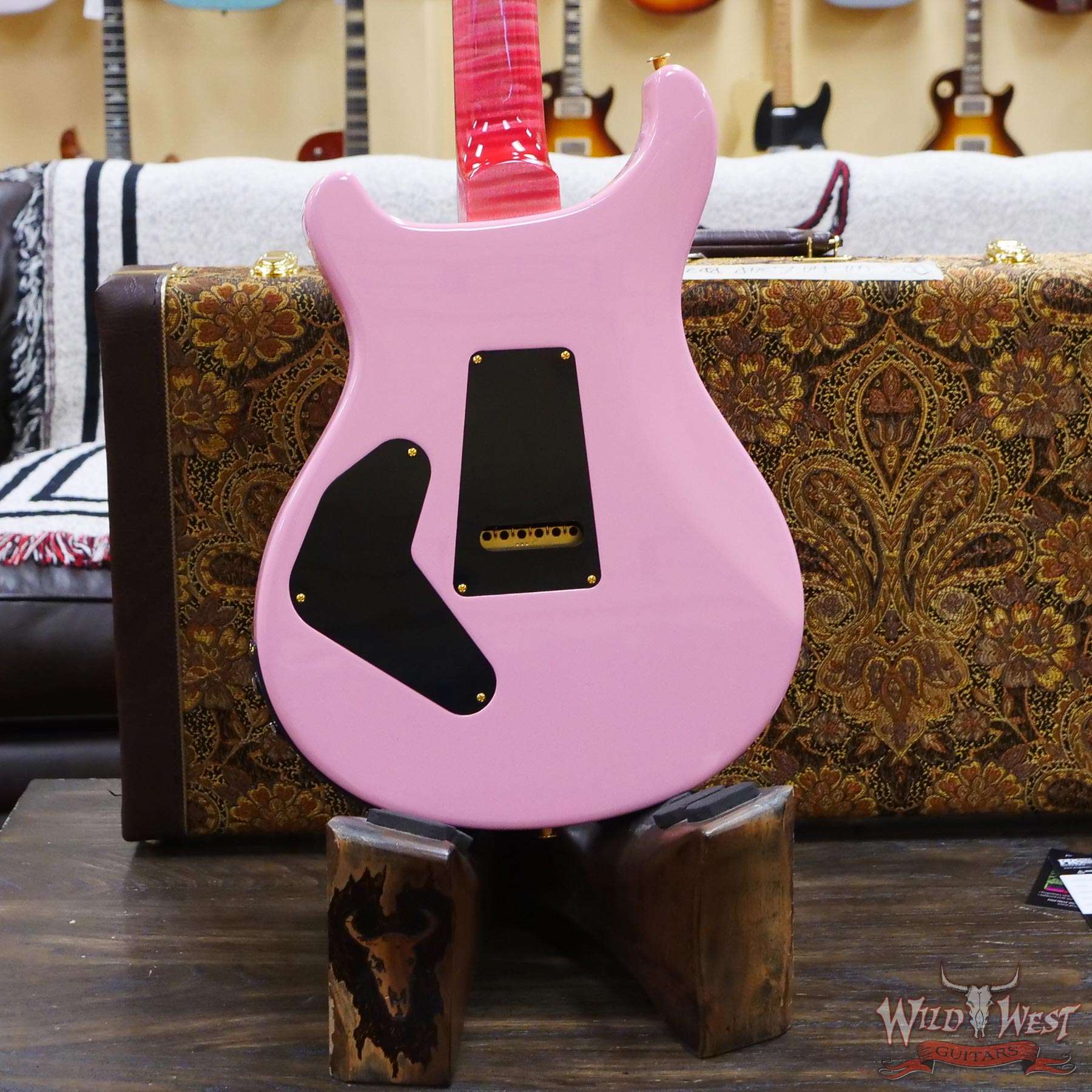 prs-wl-f10-p24-bonniepink-321957-d6__wwg.jpg Paul Reed Smith PRS Wood Library 10 Top Custom 24 Piezo P24 Stained Flame Maple Neck Brazilian Rosewood Board Bonnie Pink - Image 11