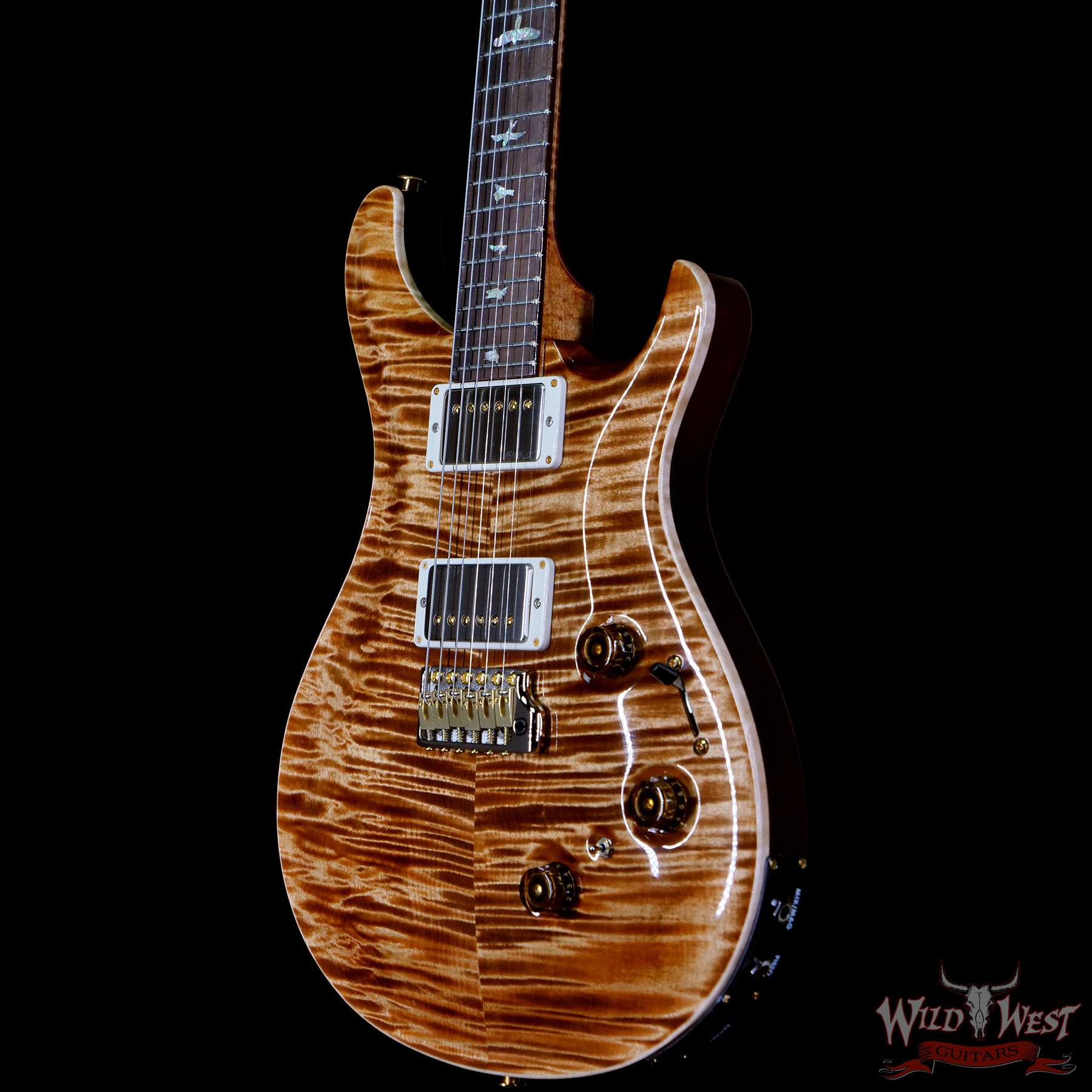 prs-wl-f10-p24-cphd-321959-br__wwg.jpg Paul Reed Smith Wood Library 10 Top Swamp Ash Custom 24 Piezo P24 Flame Maple Neck Brazilian Rosewood Copperhead - Image 2