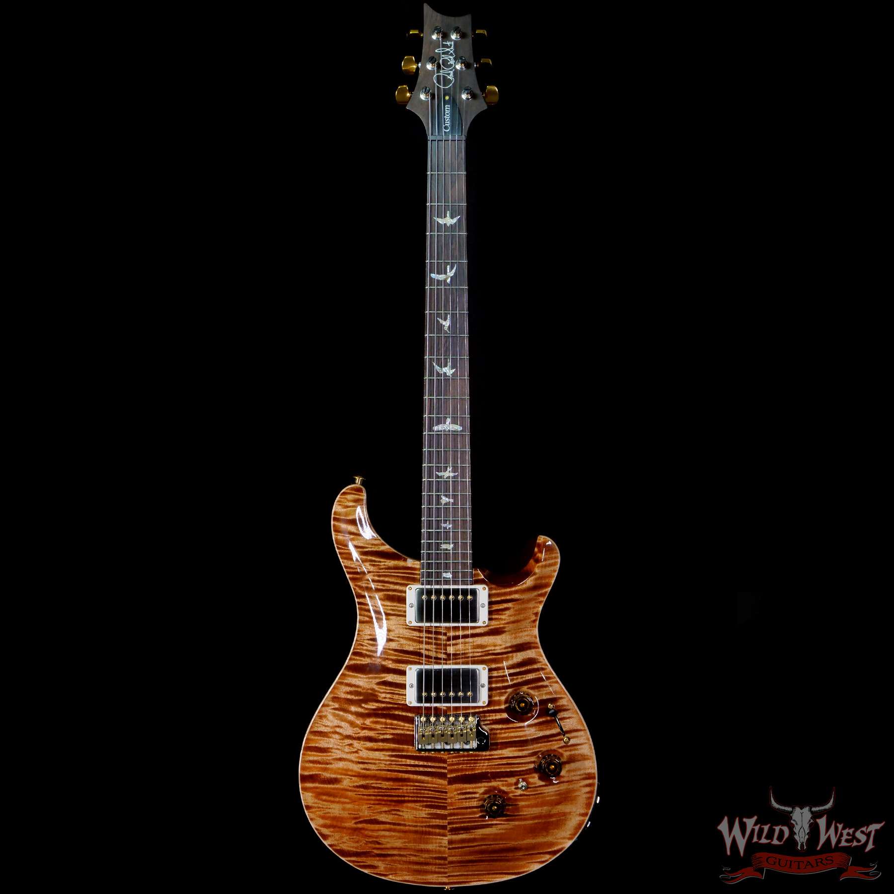 prs-wl-f10-p24-cphd-321959-c1__wwg.jpg Paul Reed Smith Wood Library 10 Top Swamp Ash Custom 24 Piezo P24 Flame Maple Neck Brazilian Rosewood Copperhead - Image 3