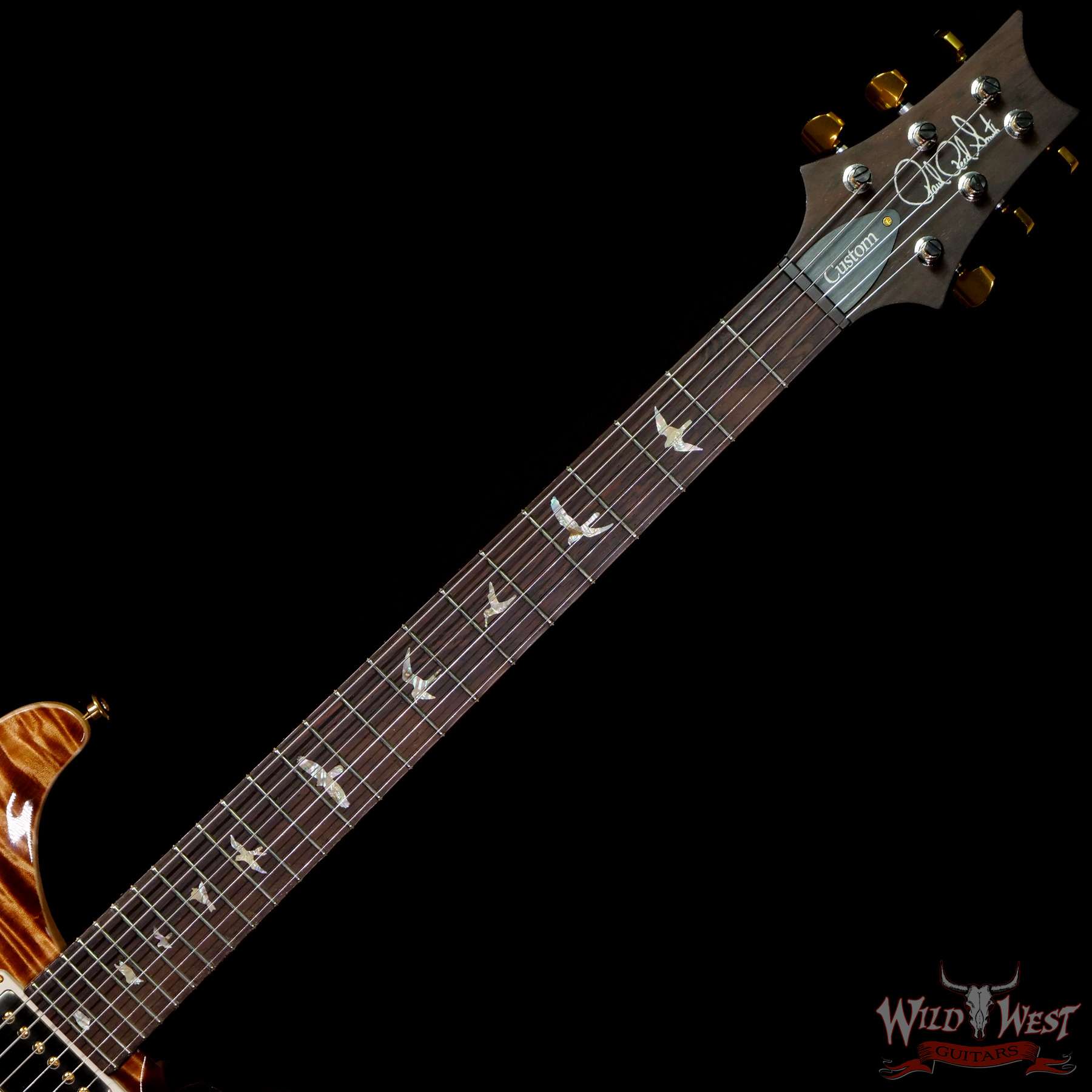 prs-wl-f10-p24-cphd-321959-c2__wwg.jpg Paul Reed Smith Wood Library 10 Top Swamp Ash Custom 24 Piezo P24 Flame Maple Neck Brazilian Rosewood Copperhead - Image 4