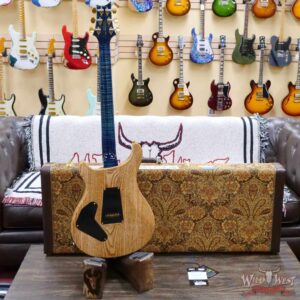 Paul Reed Smith PRS Wood Library 10 Top Swamp Ash Custom 24 Piezo P24 Flame Maple Neck Brazilian Rosewood Board River Blue - Image 9