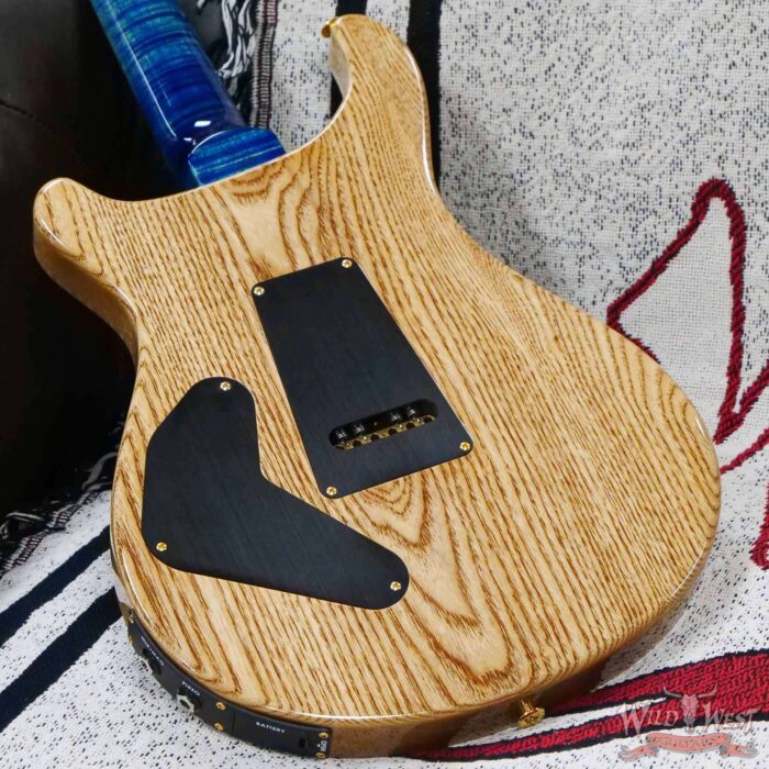 Paul Reed Smith PRS Wood Library 10 Top Swamp Ash Custom 24 Piezo P24 Flame Maple Neck Brazilian Rosewood Board River Blue - Image 11