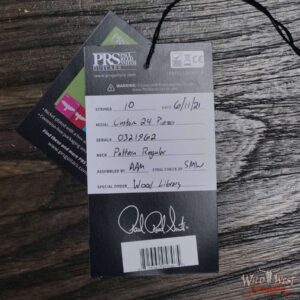 Paul Reed Smith Wood Library 10 Top Custom 24 Piezo P24 Flame Maple Neck Brazilian Rosewood Board Violet Blue Burst - Image 12