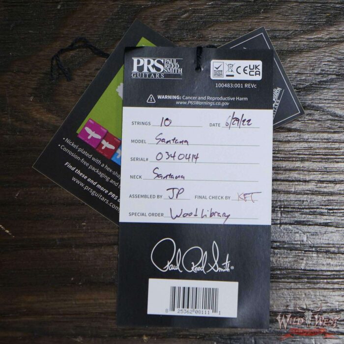 Paul Reed Smith PRS Wood Library 10 Top Santana Retro Brazilian Rosewood Board Charcoal Cherry Burst - Image 12