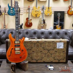 PRS Wood Library 10 Top Special 22 Semi-Hollow Flame Maple Stained Neck Brazilian Rosewood Fingerboard Orange - Image 6