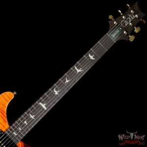 PRS Wood Library 10 Top Special 22 Semi-Hollow Flame Maple Stained Neck Brazilian Rosewood Fingerboard Orange - Image 4
