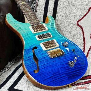 Paul Reed Smith PRS Wood Library 10 Top Special 22 Semi-Hollow Flame Maple Neck Brazilian Rosewood Fingerboard Blue Fade 6.95 LBS (US Only / No International Shipping) - Image 8