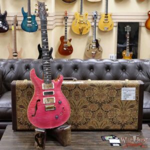 PRS Wood Library 10 Top Special 22 Semi-Hollow Flame Mahogany Neck Brazilian Rosewood Board Bonnie Pink - Image 6