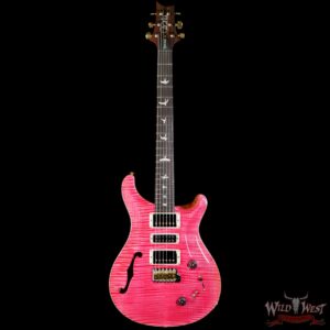 PRS Wood Library 10 Top Special 22 Semi-Hollow Flame Mahogany Neck Brazilian Rosewood Board Bonnie Pink - Image 3