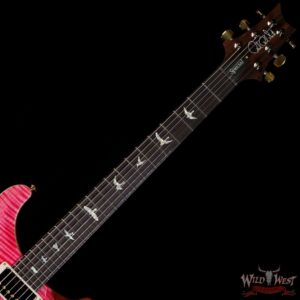 PRS Wood Library 10 Top Special 22 Semi-Hollow Flame Mahogany Neck Brazilian Rosewood Board Bonnie Pink - Image 4