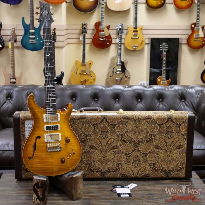 PRS Wood Library 10 Top Special 22 Semi-Hollow Flame Mahogany Neck Brazilian Rosewood Fingerboard McCarty Sunburst - Image 6