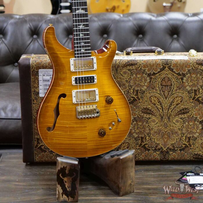 PRS Wood Library 10 Top Special 22 Semi-Hollow Flame Mahogany Neck Brazilian Rosewood Fingerboard McCarty Sunburst - Image 8