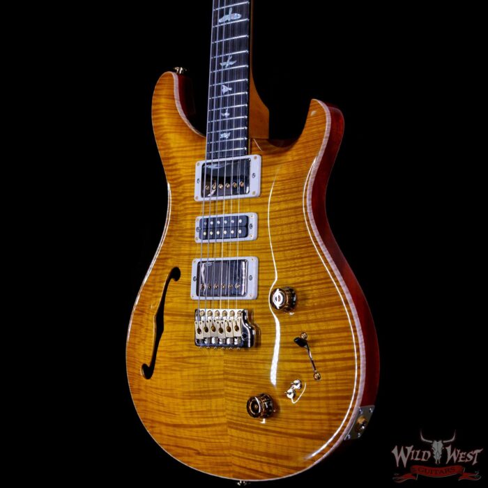 PRS Wood Library 10 Top Special 22 Semi-Hollow Flame Maple Stained Neck Brazilian Rosewood Fingerboard McCarty Sunburst - Image 2