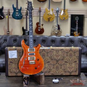 PRS Wood Library 10 Top Special 22 Semi-Hollow Flame Mahogany Neck Brazilian Rosewood Fingerboard Orange - Image 6