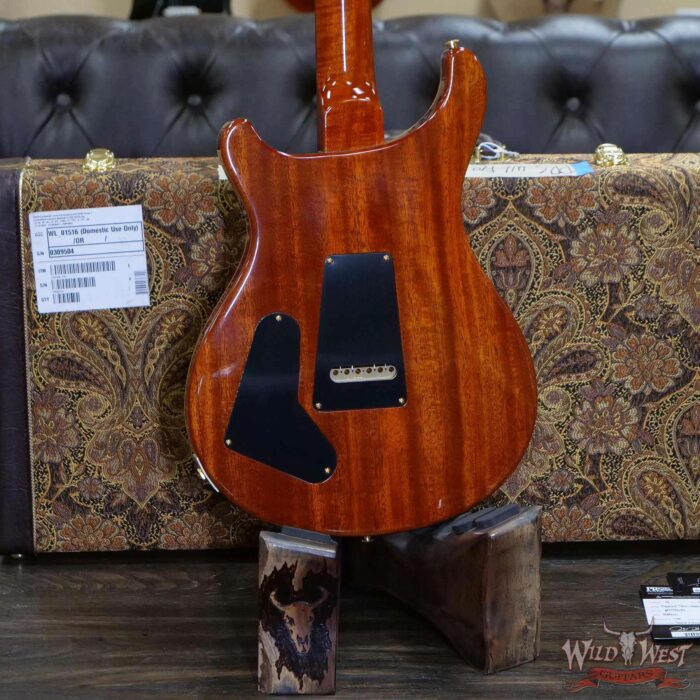 PRS Wood Library 10 Top Special 22 Semi-Hollow Flame Mahogany Neck Brazilian Rosewood Fingerboard Orange - Image 9