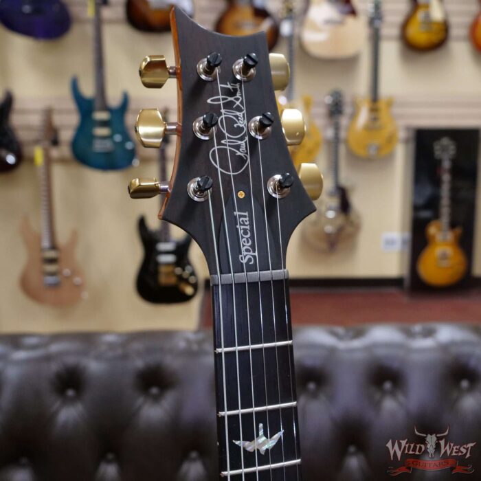 PRS Wood Library 10 Top Special 22 Semi-Hollow Flame Mahogany Neck Brazilian Rosewood Fingerboard Orange - Image 7
