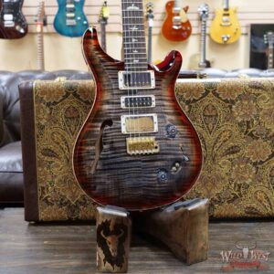 PRS Wood Library 10 Top Special 22 Semi-Hollow Flame Maple Stained Neck Brazilian Rosewood Charcoal Cherry Burst - Image 8
