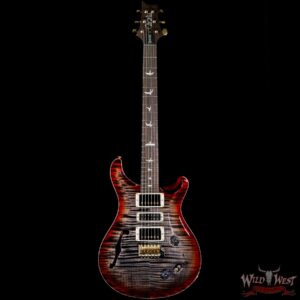 PRS Wood Library 10 Top Special 22 Semi-Hollow Flame Maple Stained Neck Brazilian Rosewood Charcoal Cherry Burst - Image 3