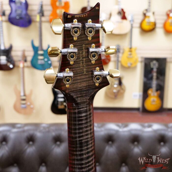 PRS Wood Library 10 Top Special 22 Semi-Hollow Flame Maple Stained Neck Brazilian Rosewood Charcoal Cherry Burst - Image 10