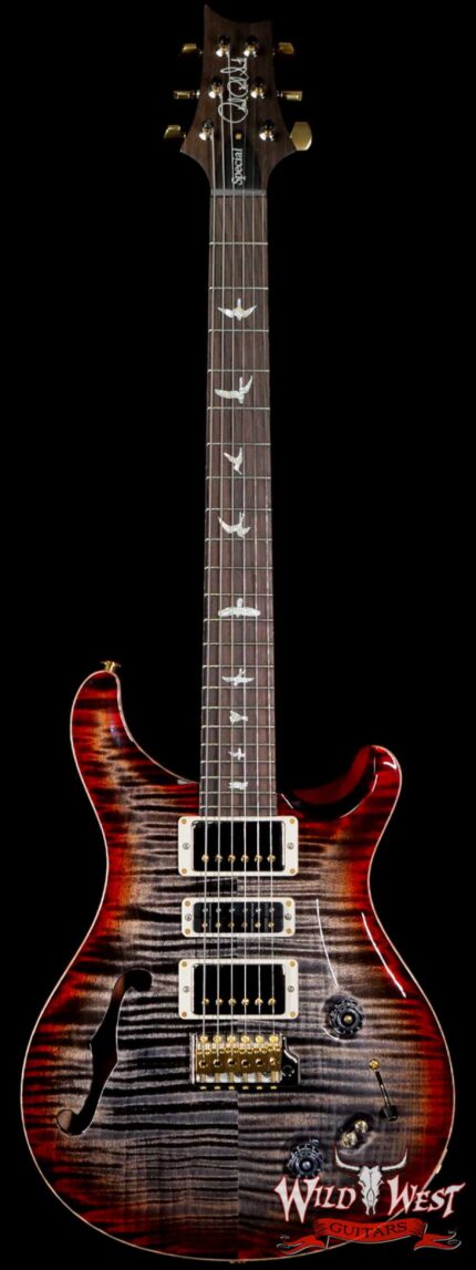 PRS Wood Library 10 Top Special 22 Semi-Hollow Flame Maple Stained Neck Brazilian Rosewood Charcoal Cherry Burst