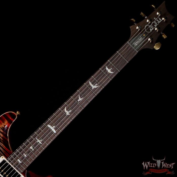 PRS Wood Library 10 Top Special 22 Semi-Hollow Flame Maple Stained Neck Brazilian Rosewood Charcoal Cherry Burst - Image 4