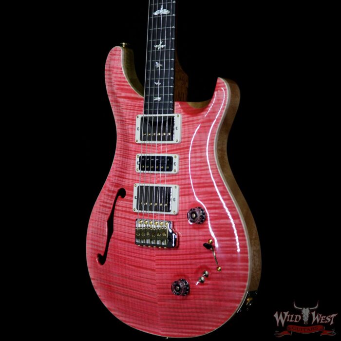 PRS Wood Library Flame 10 Top Limited Edition Special 22 Semi-Hollow Brazilian Rosewood Fingerboard Bonnie Pink - Image 2