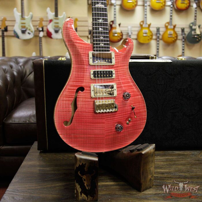 PRS Wood Library Flame 10 Top Limited Edition Special 22 Semi-Hollow Brazilian Rosewood Fingerboard Bonnie Pink - Image 12