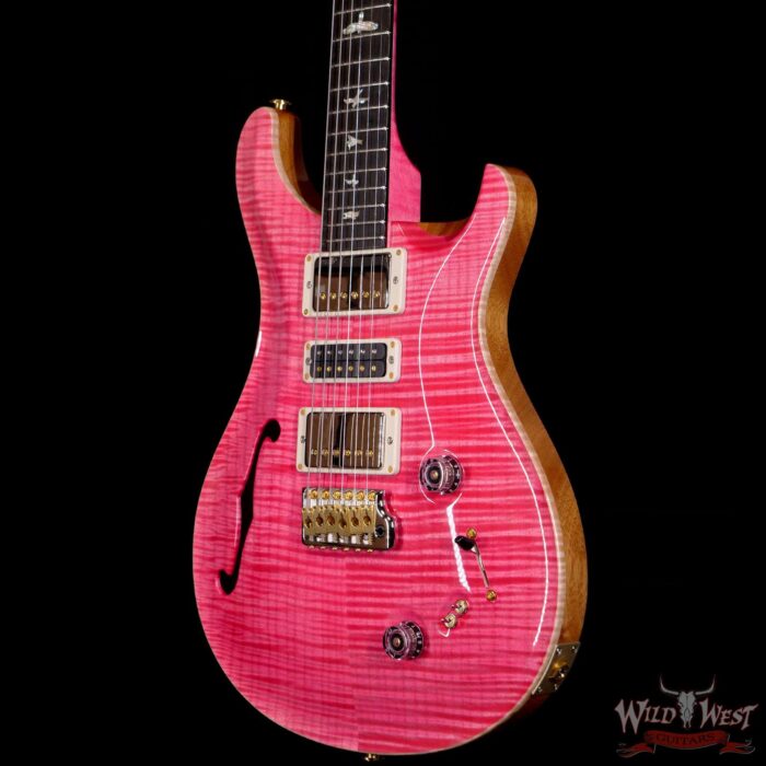 PRS Wood Library 10 Top Special 22 Semi-Hollow Flame Maple Neck with Brazilian Rosewood Board Bonnie Pink - Image 2