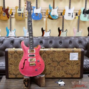 PRS Wood Library 10 Top Special 22 Semi-Hollow Flame Maple Neck with Brazilian Rosewood Board Bonnie Pink - Image 6